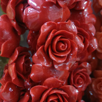 Розы для ободков оптом красные 2.5см